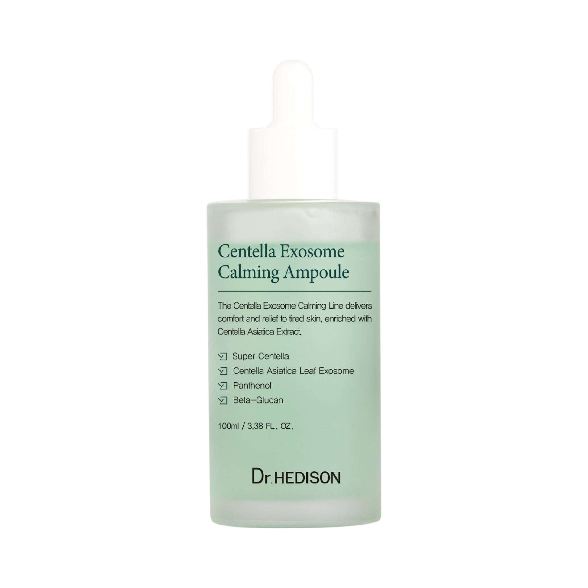 Dr. HEDISON Centella Exosome Calming Ampoule bottle on a white background
