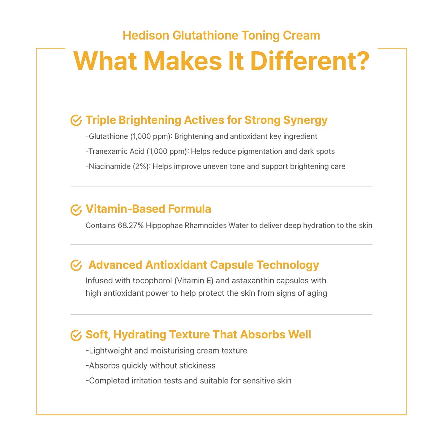 Glutathione Toning Cream